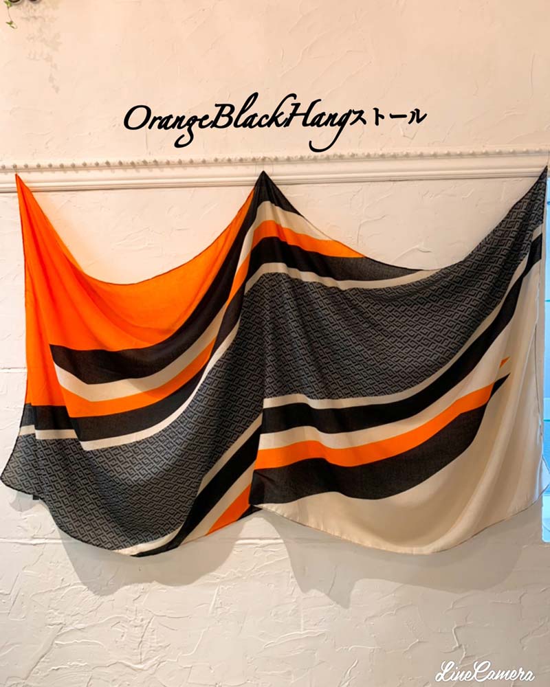 Orange Black Hang ストール