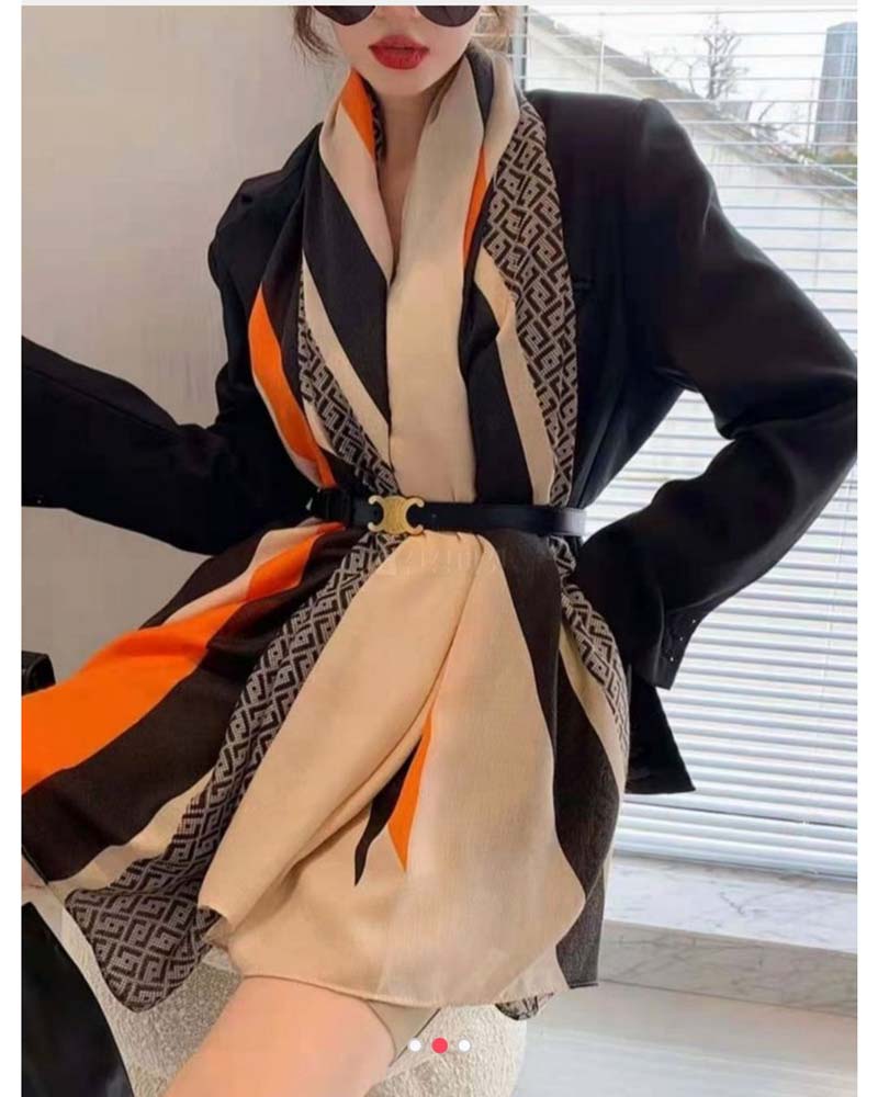 Orange Black Hang ストール