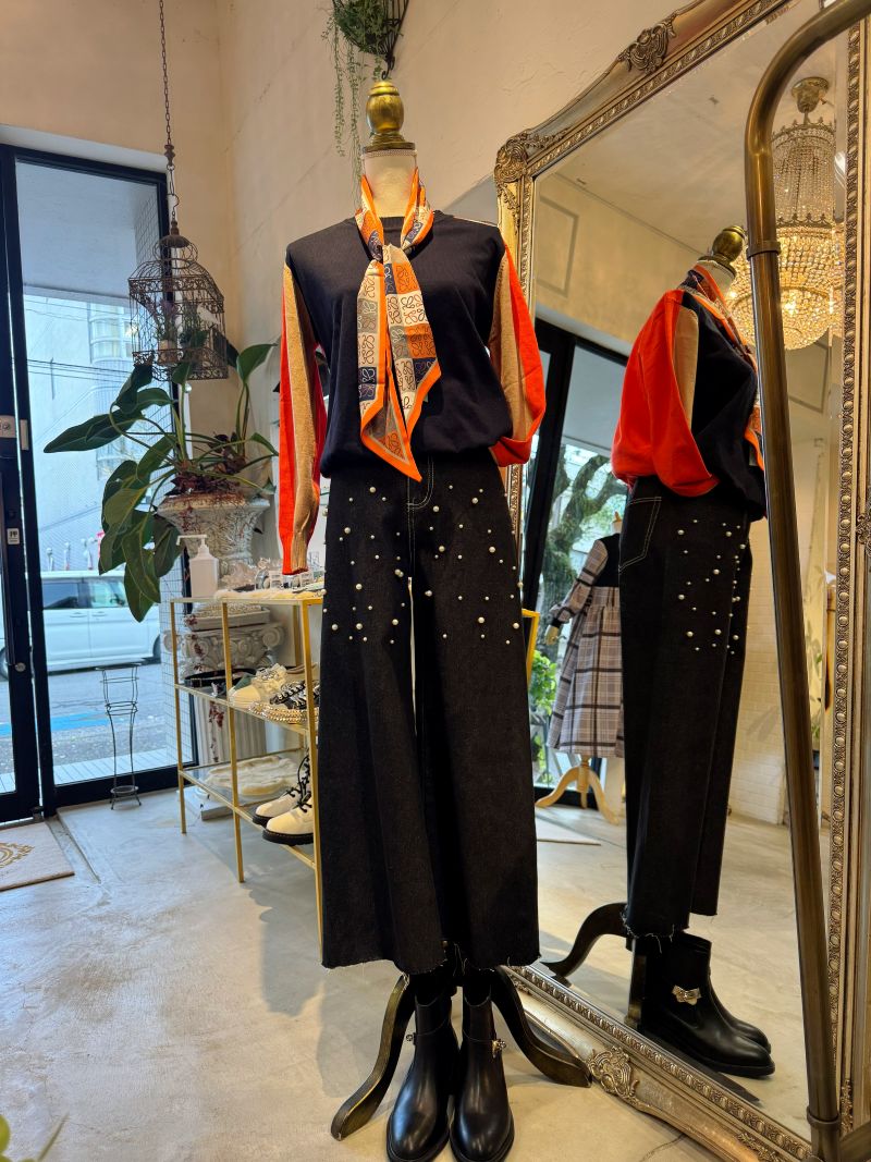 OrangeMixSchemeColorニット