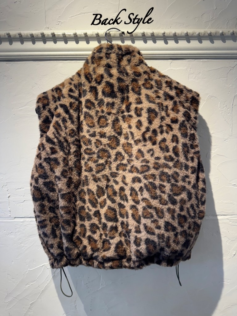 ReversibleLepardFur×Quiltingベスト