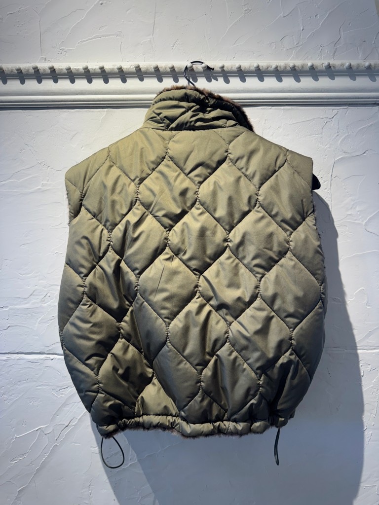 ReversibleLepardFur×Quiltingベスト