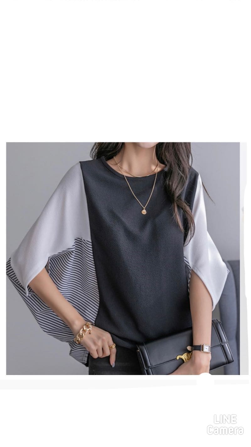 上品コーデはコレで安心！ ITEM ALL | 変形Sleeve異素材カットソー | 直営通販サイト Merci トップス