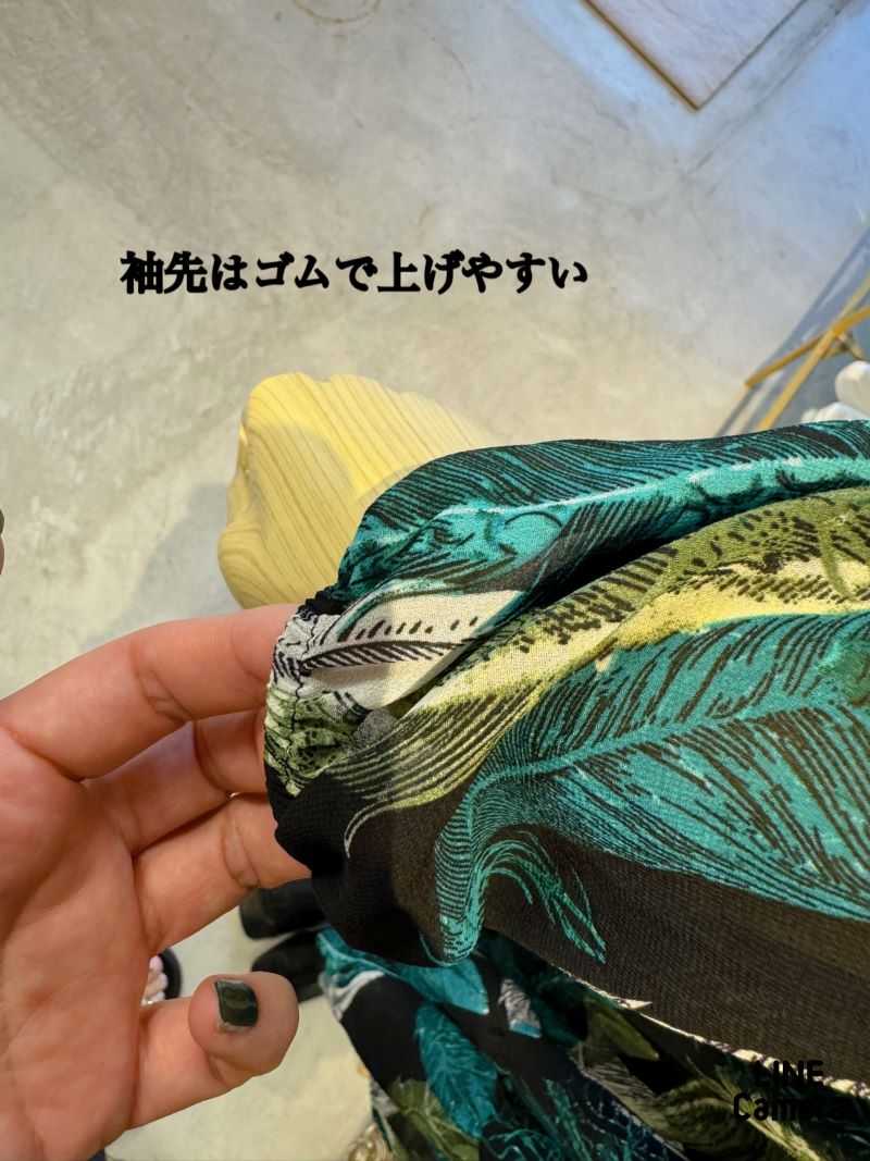 MixGreenLeafシフォンワンピース