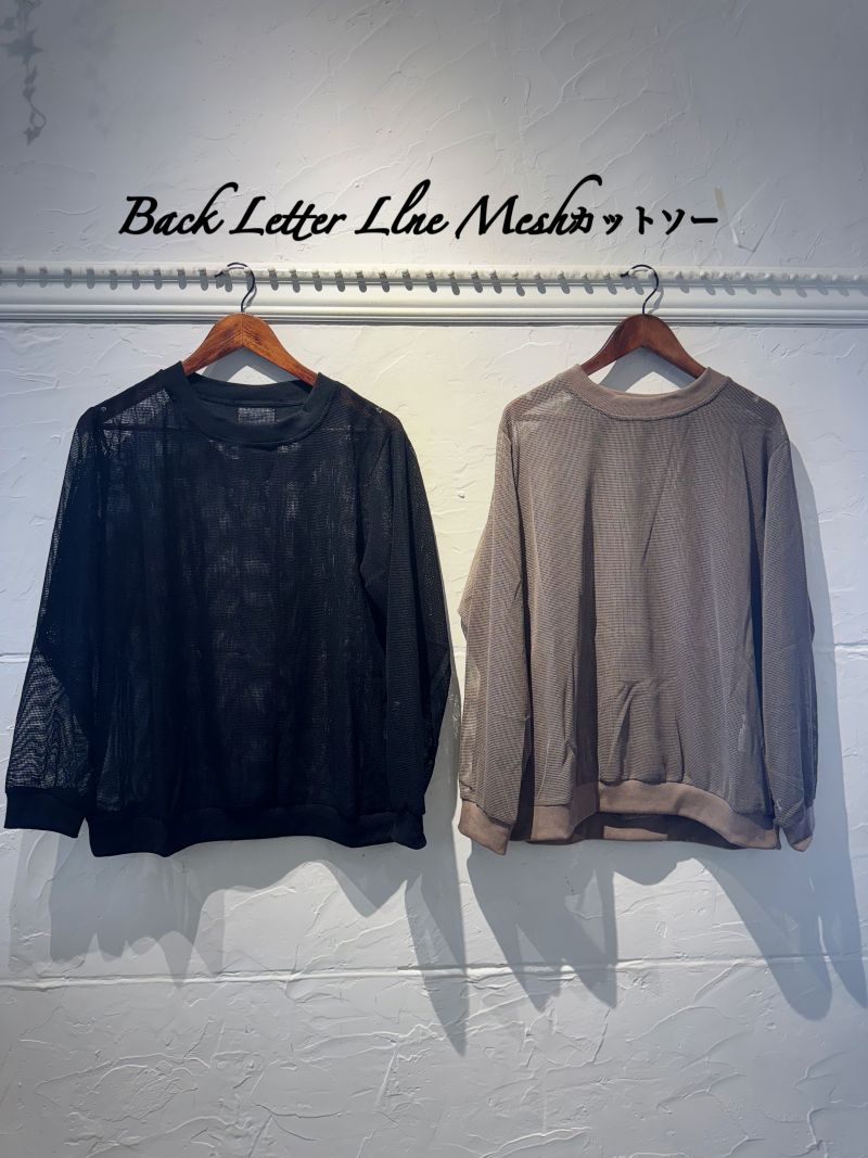 BackLetterLineMeshカットソー