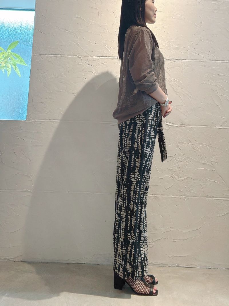 BackLetterLineMeshカットソー