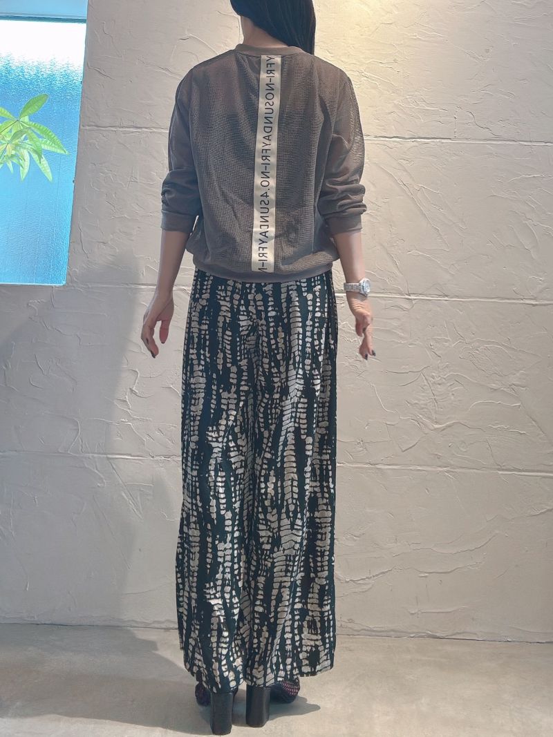 BackLetterLineMeshカットソー