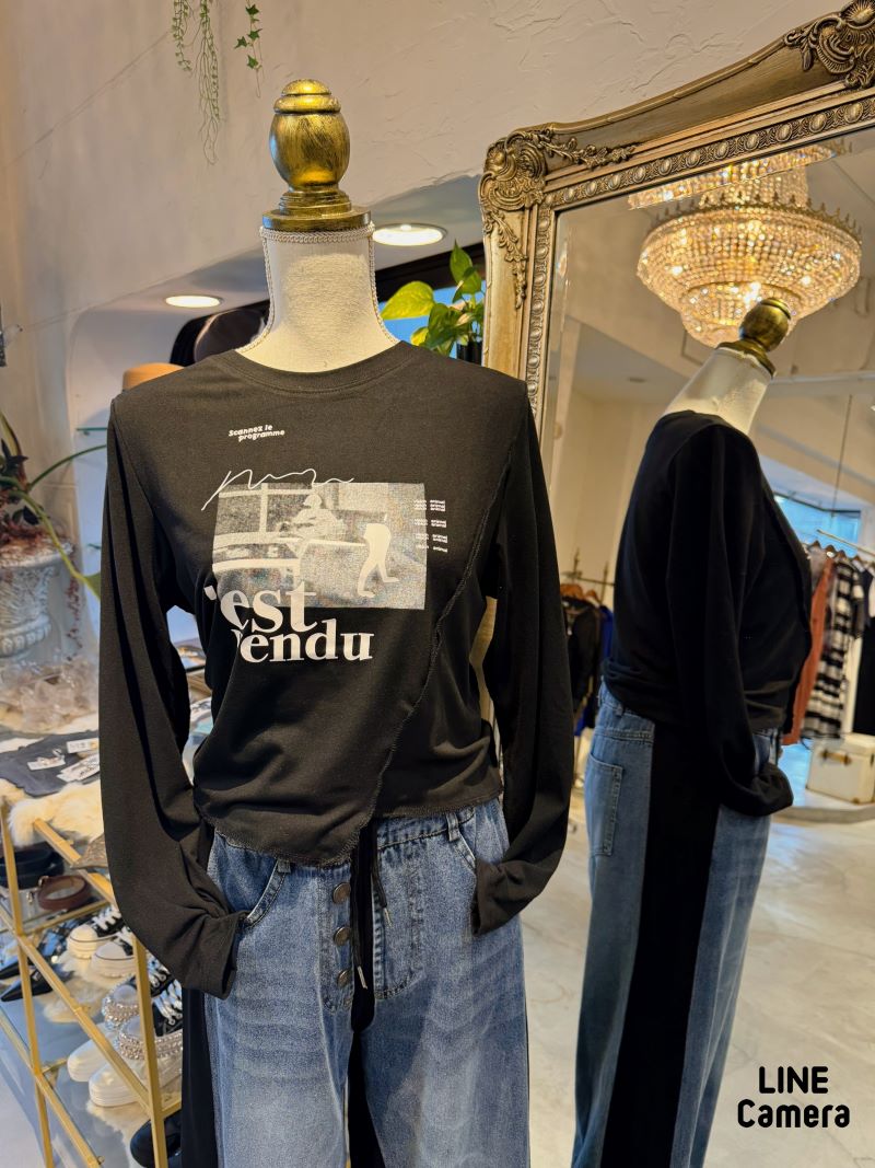 SwitchingPrintLongSleeveTシャツ