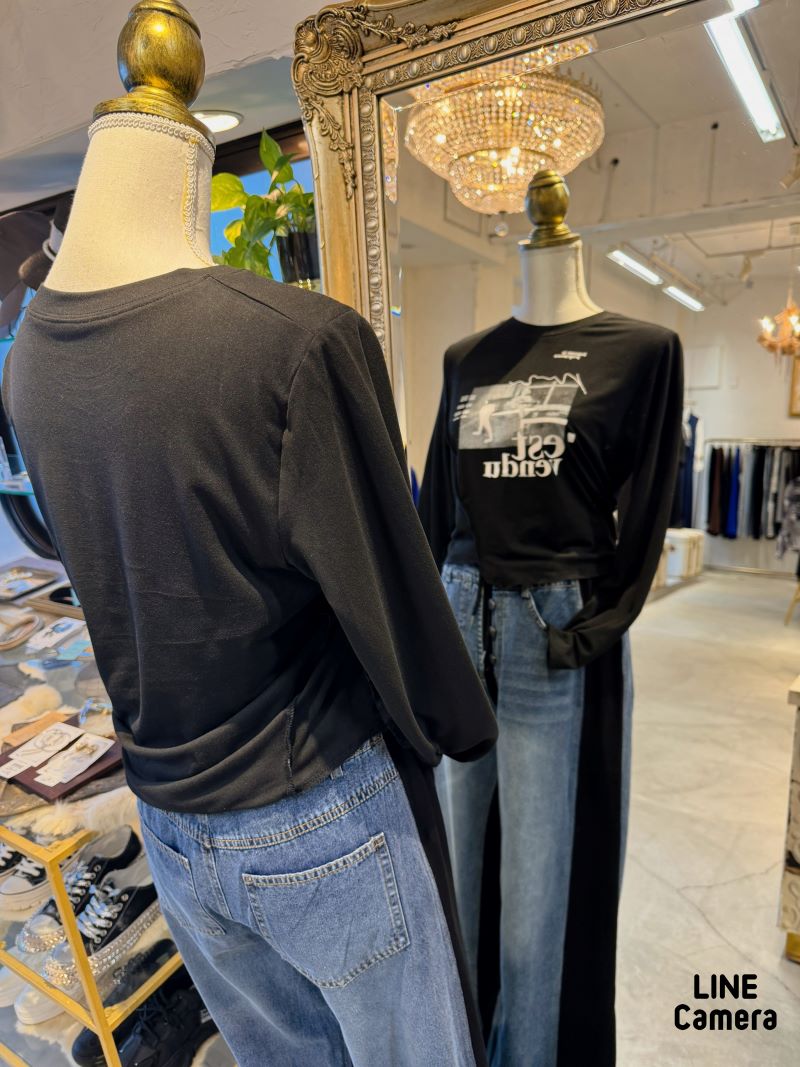 SwitchingPrintLongSleeveTシャツ