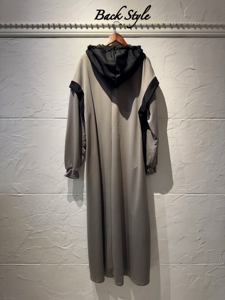 BycolorLineフードスウェットワンピース