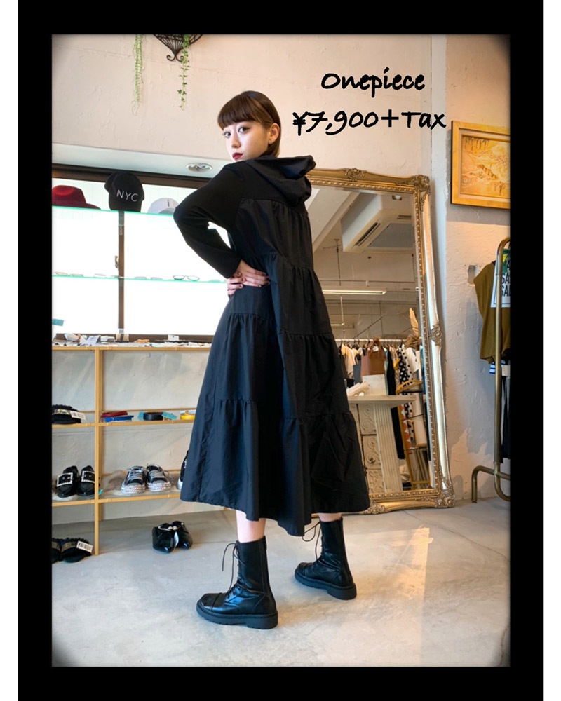 フードデザイン フレアワンピース