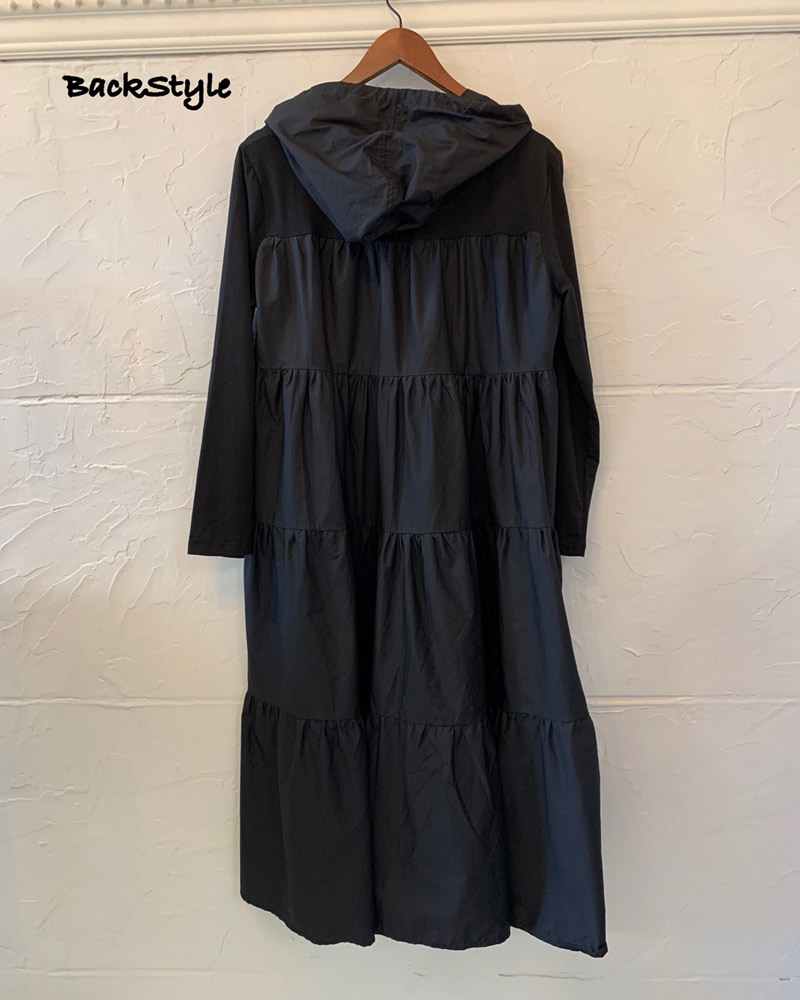 フードデザイン フレアワンピース