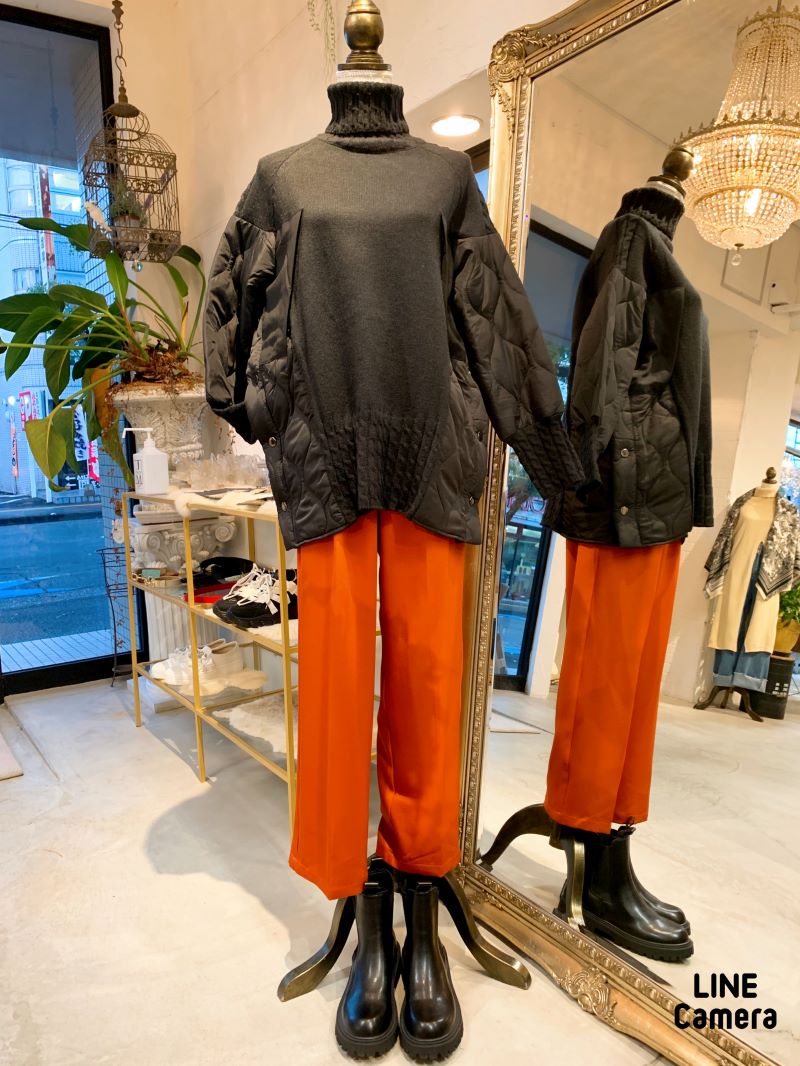 SideボタンQuiltingMixニット