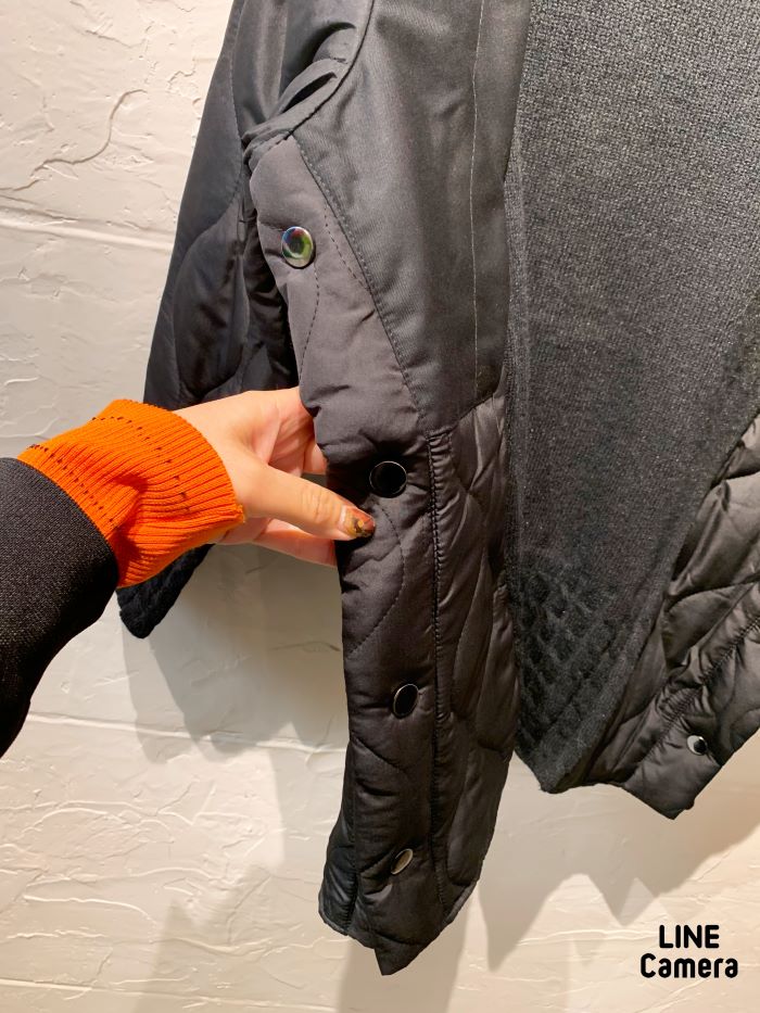 SideボタンQuiltingMixニット