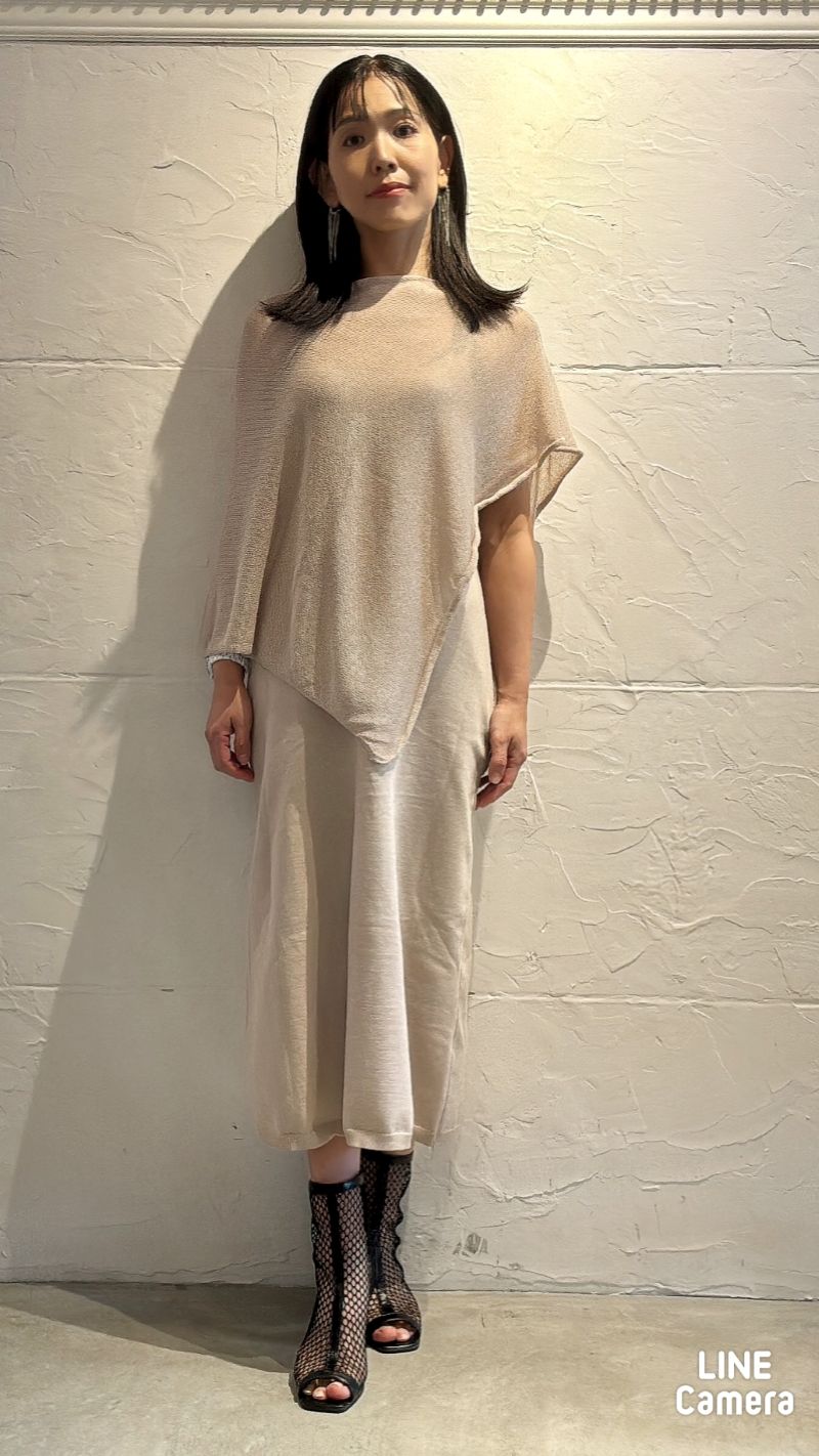 SeeTroughポンチョ+Camisoleサマーニットワンピース