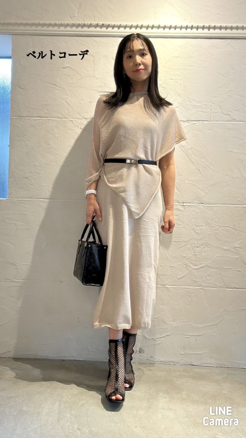 SeeTroughポンチョ+Camisoleサマーニットワンピース