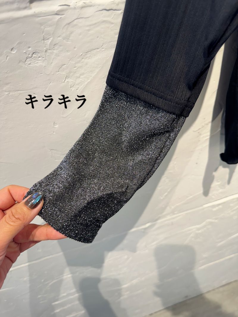 SleeveHemSilverLameTシャツ