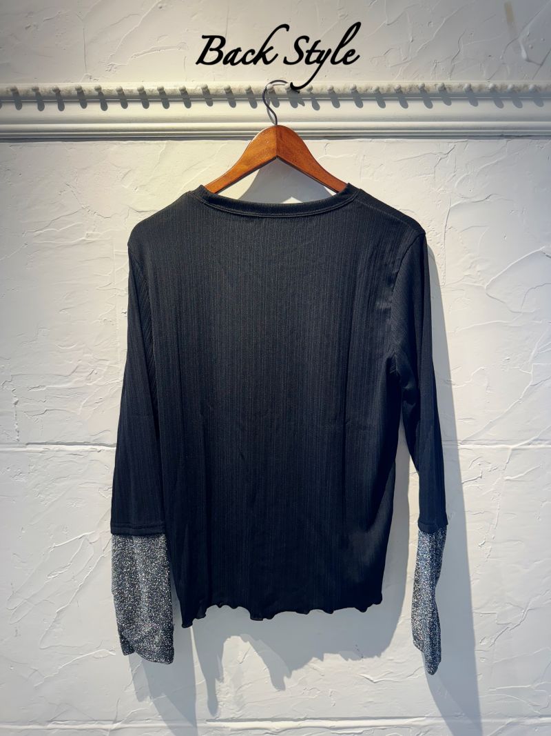 SleeveHemSilverLameTシャツ