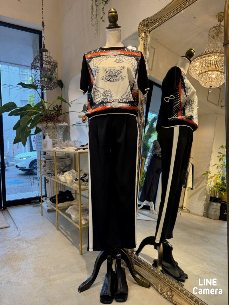 Scarfドッキングサマーニットソー