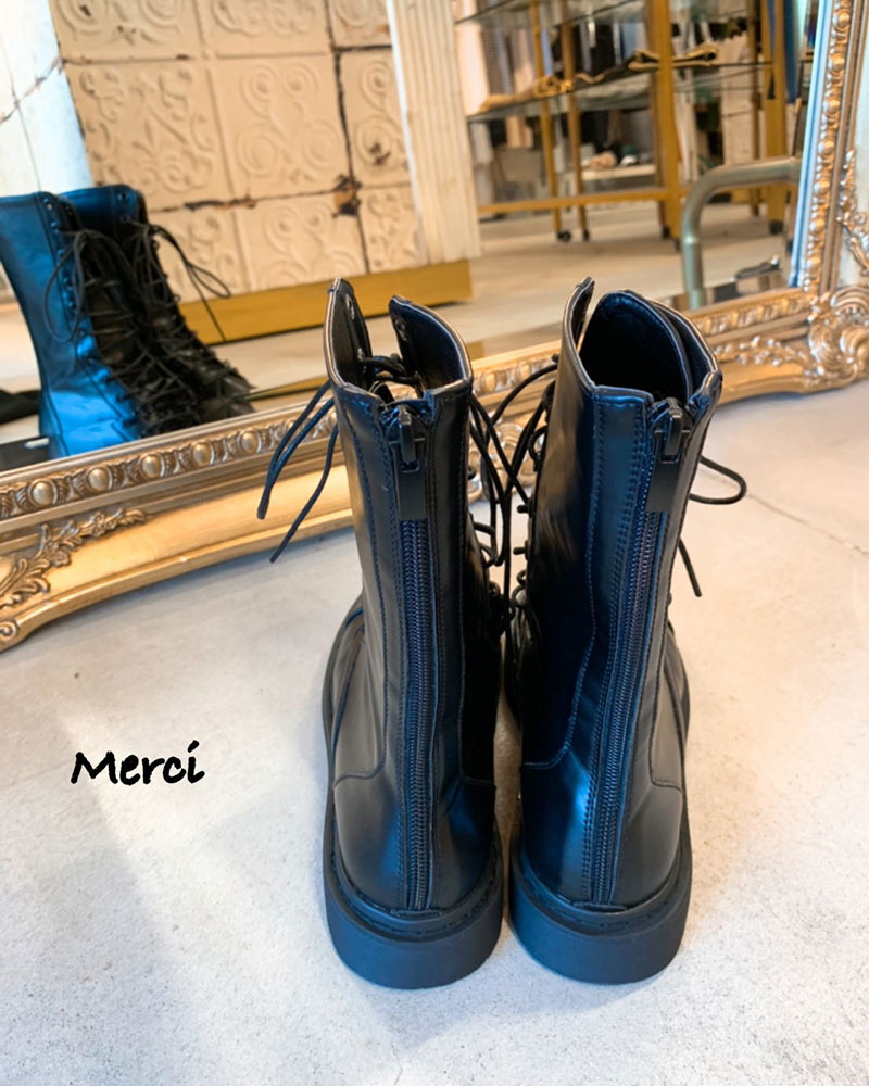 レースアップ カーゴブーツ