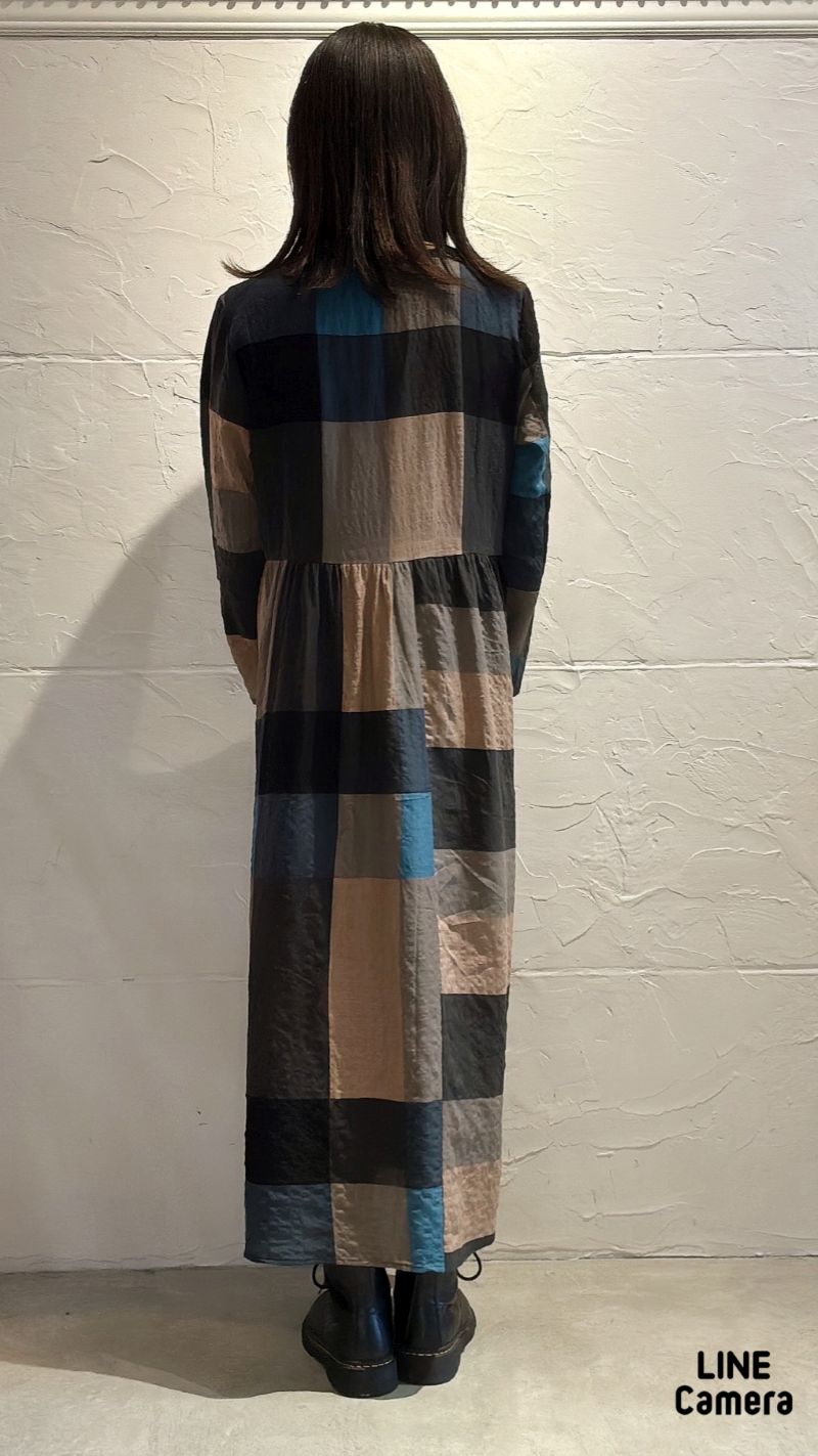 ColorMixチェックワンピース