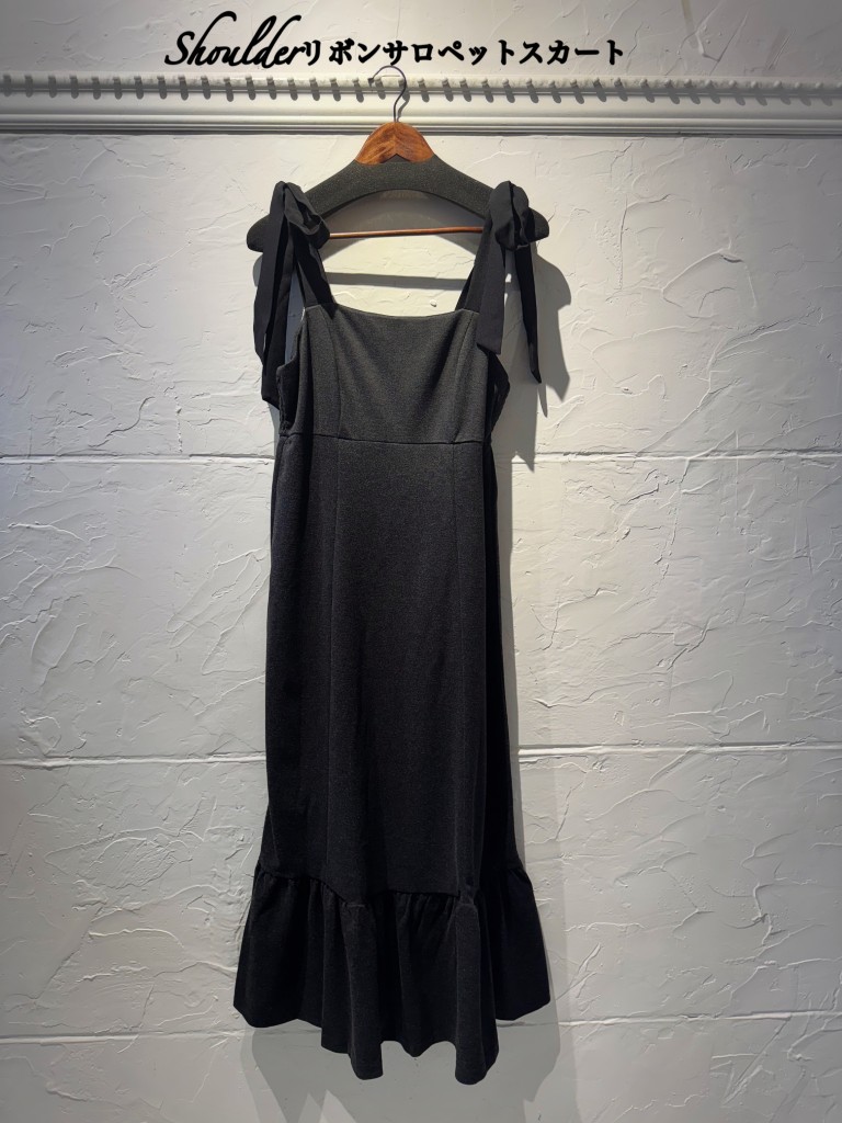 Shoulderリボンサロペットスカート
