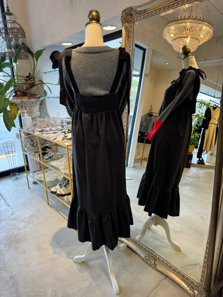 Shoulderリボンサロペットスカート