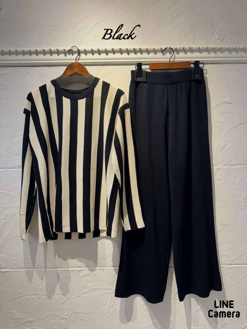 VerticalLineニットパンツSetup