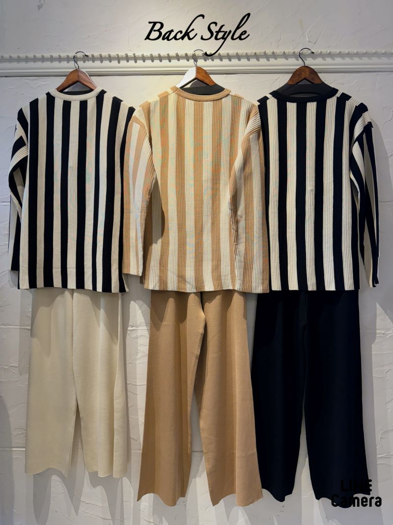 VerticalLineニットパンツSetup