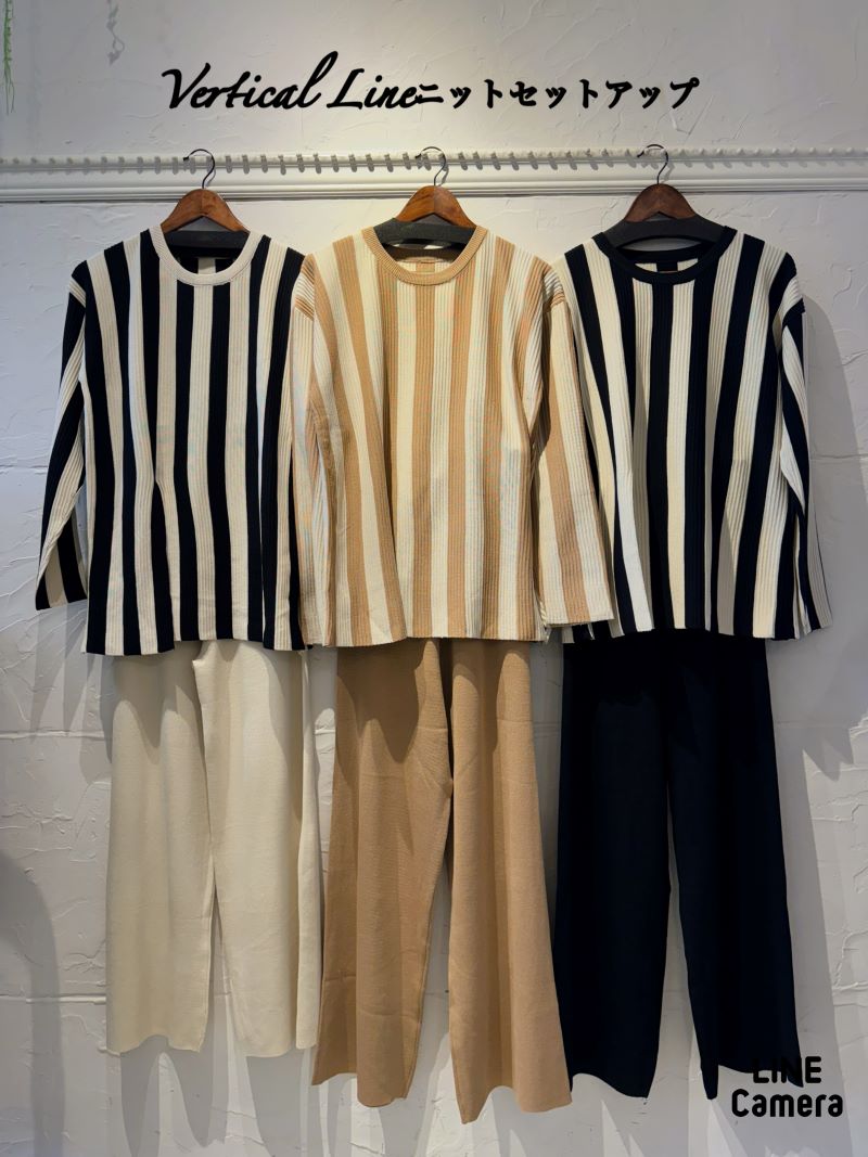 VerticalLineニットパンツSetup