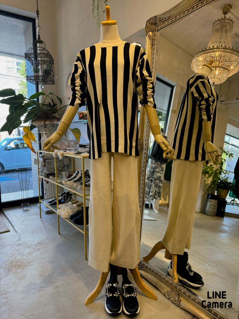 VerticalLineニットパンツSetup