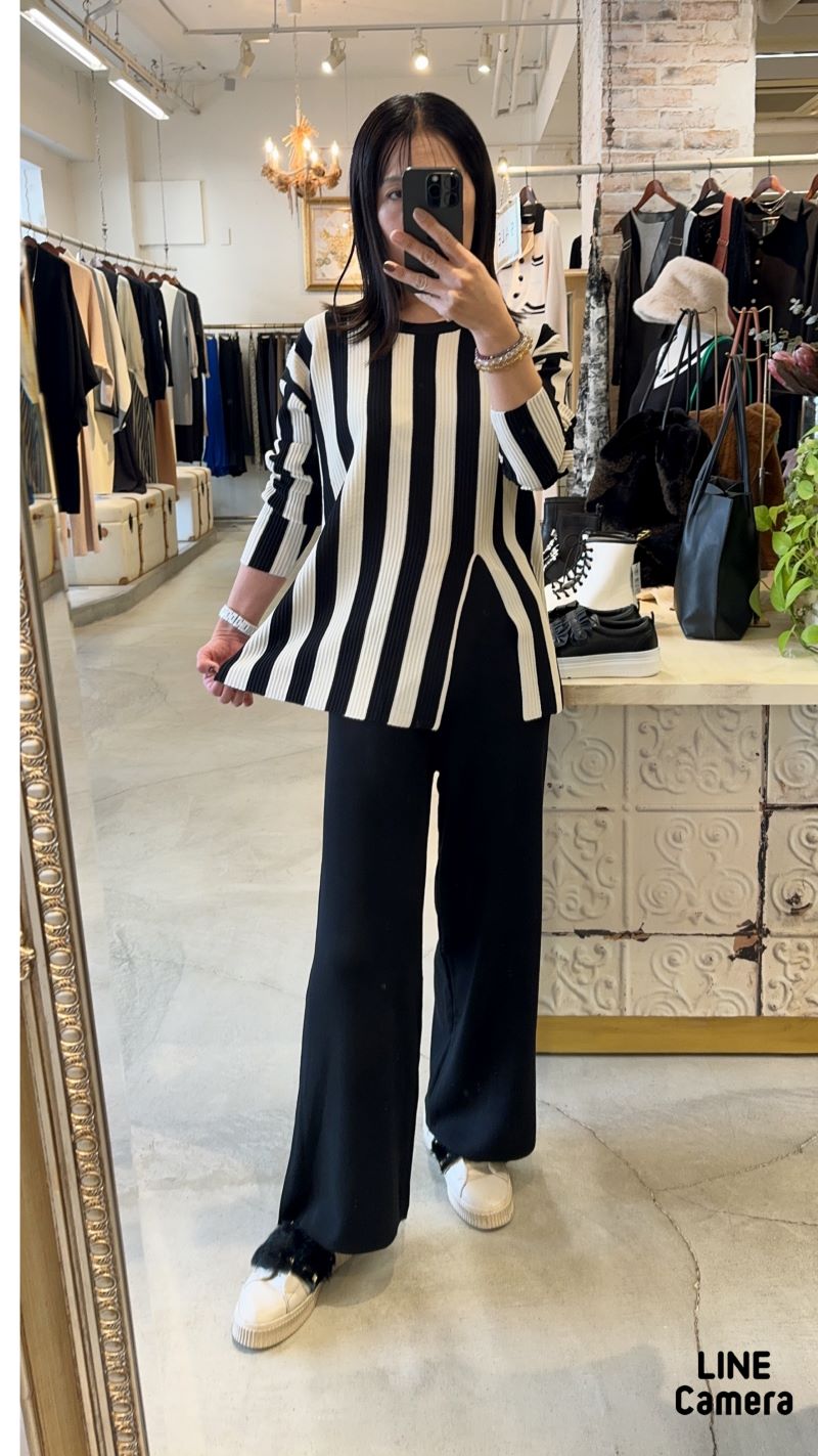 VerticalLineニットパンツSetup