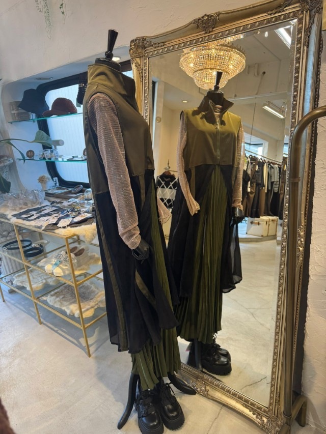 ChiffonLayerdLineLongジレ