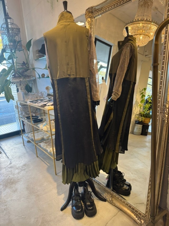 ChiffonLayerdLineLongジレ