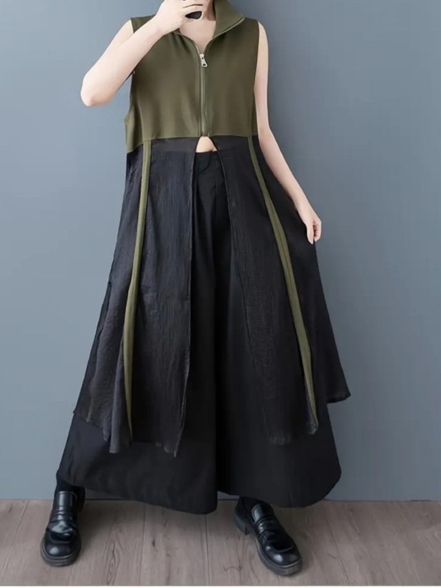 ChiffonLayerdLineLongジレ