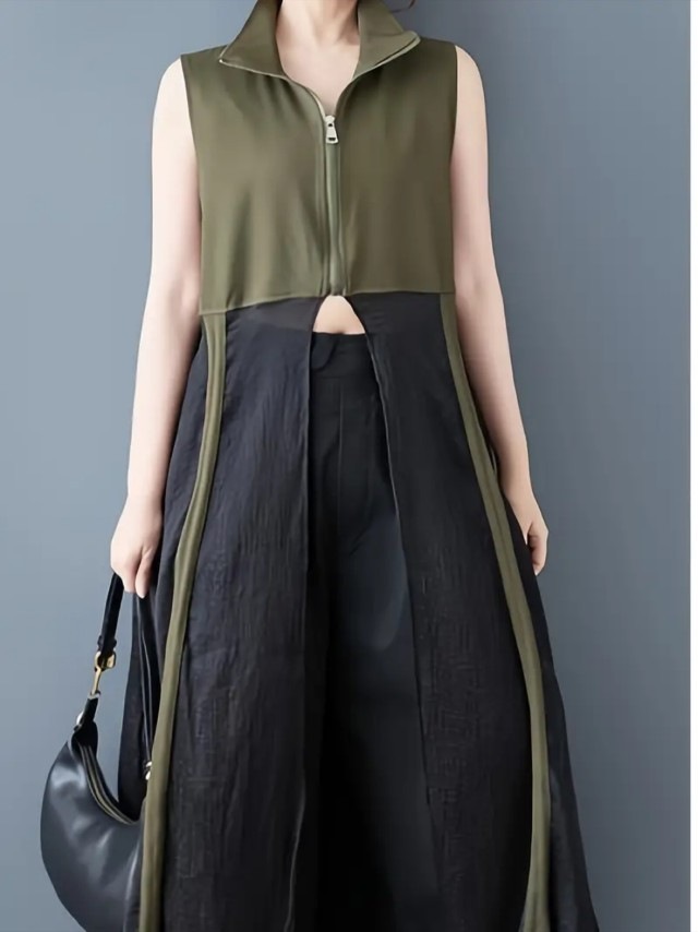 ChiffonLayerdLineLongジレ