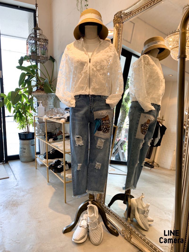 Bijour＆パールカスタムデニムパンツ | ALL ITEM | Merci 直営