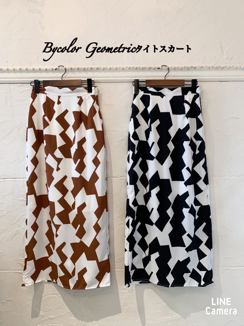 Bycolor　Geometricタイトスカート