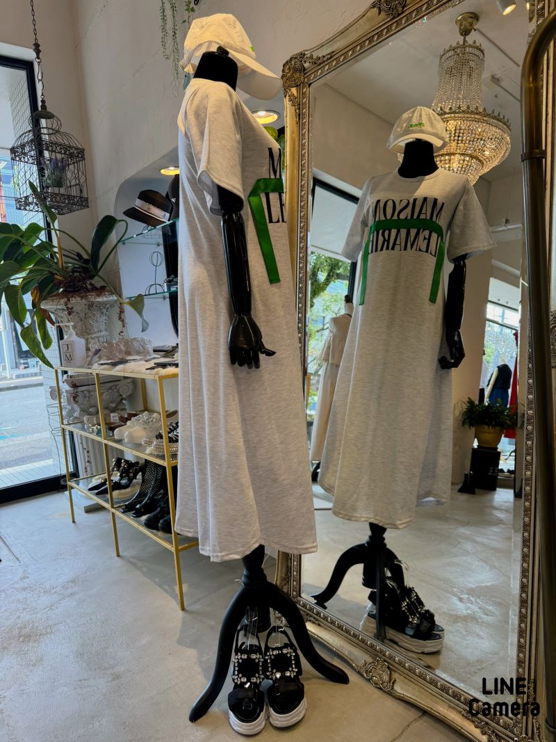 Colorリボン＆LogoTシャツワンピース