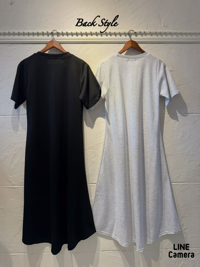 Colorリボン＆LogoTシャツワンピース