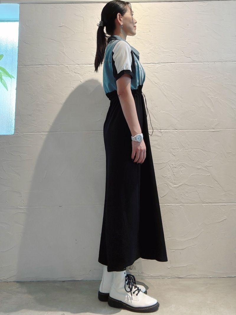 LineDenimMixカスタムシェイプワンピース