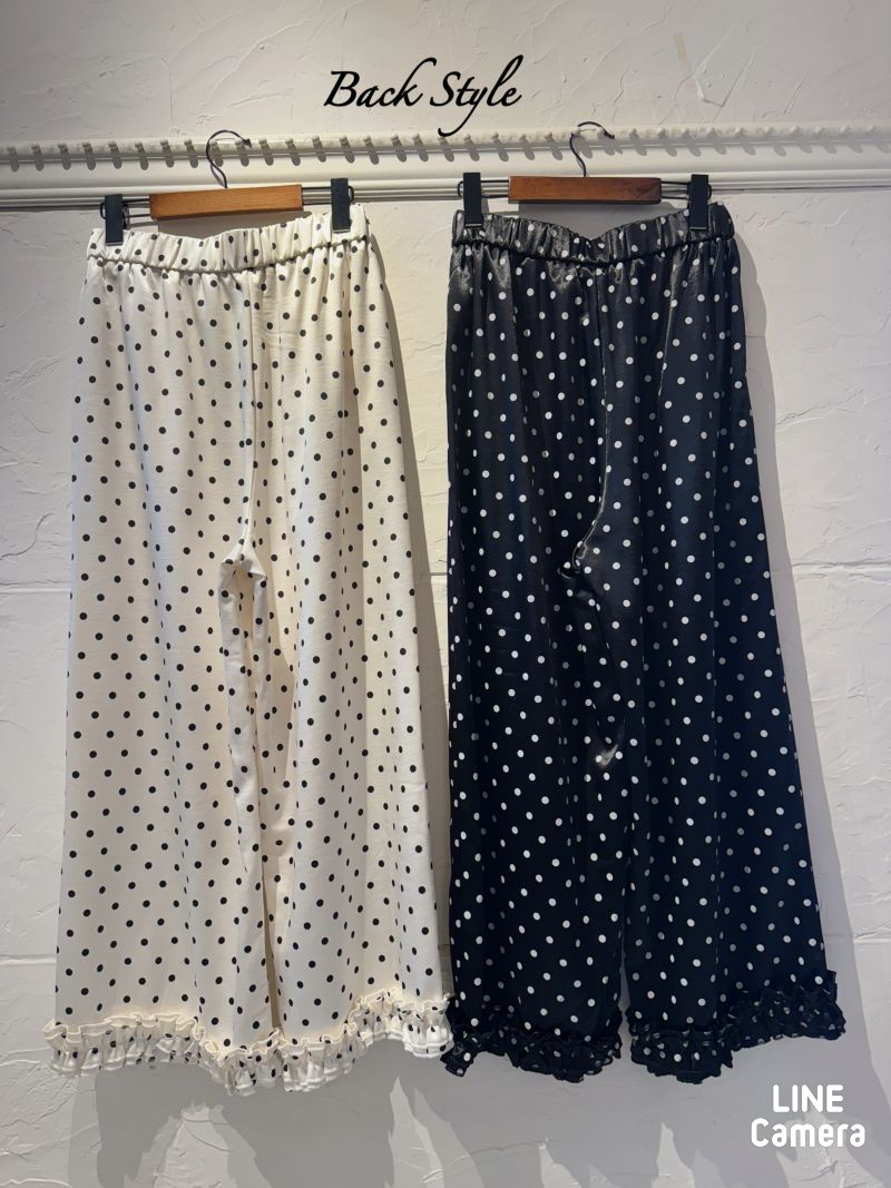 HemフリルDotイージーパンツ