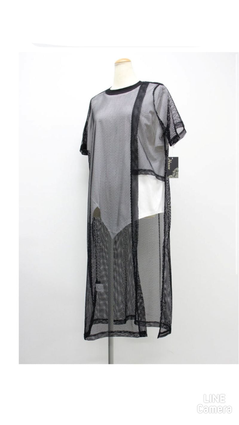 AsymmetryLengthT＋変形Meshカットソー