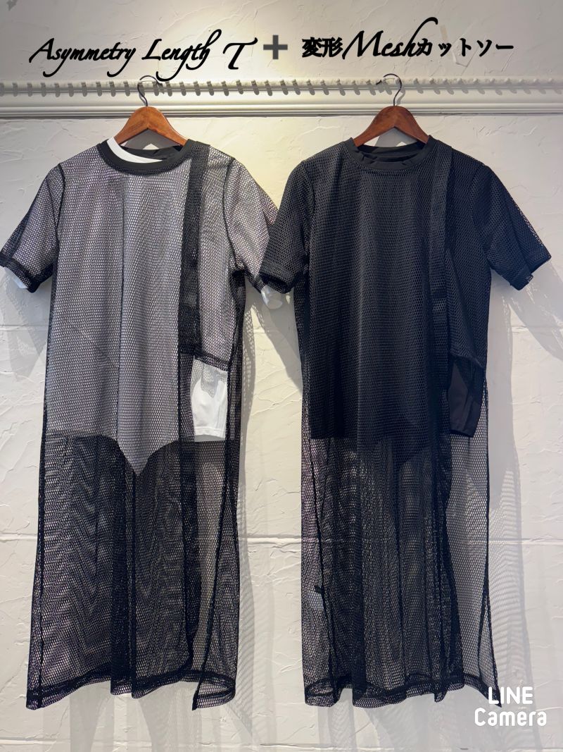 AsymmetryLengthT＋変形Meshカットソー