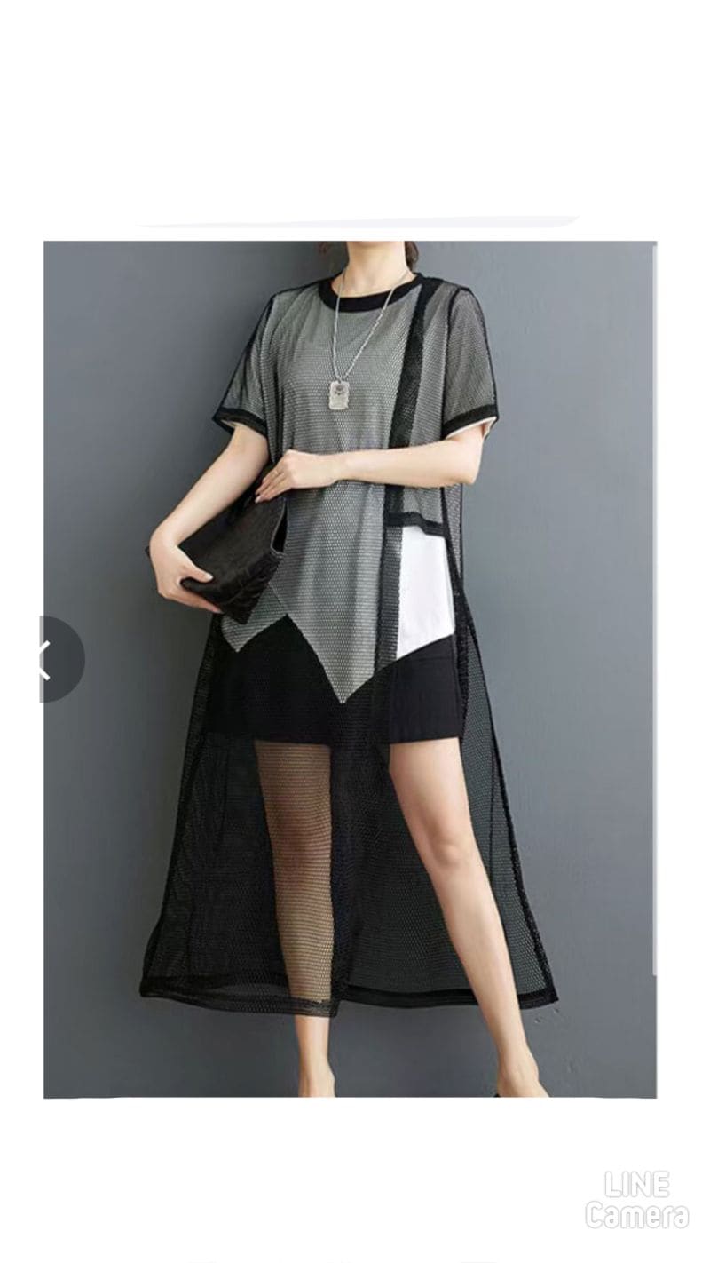 AsymmetryLengthT＋変形Meshカットソー