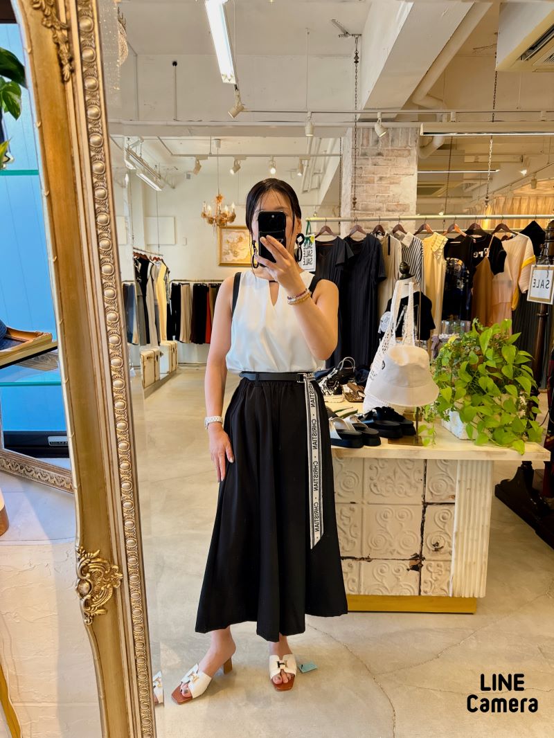 ScarfリボンベルトSetパンツ