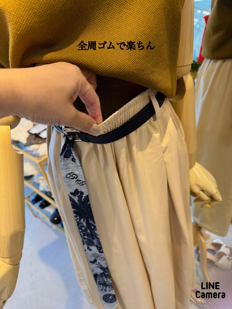 ScarfリボンベルトSetパンツ