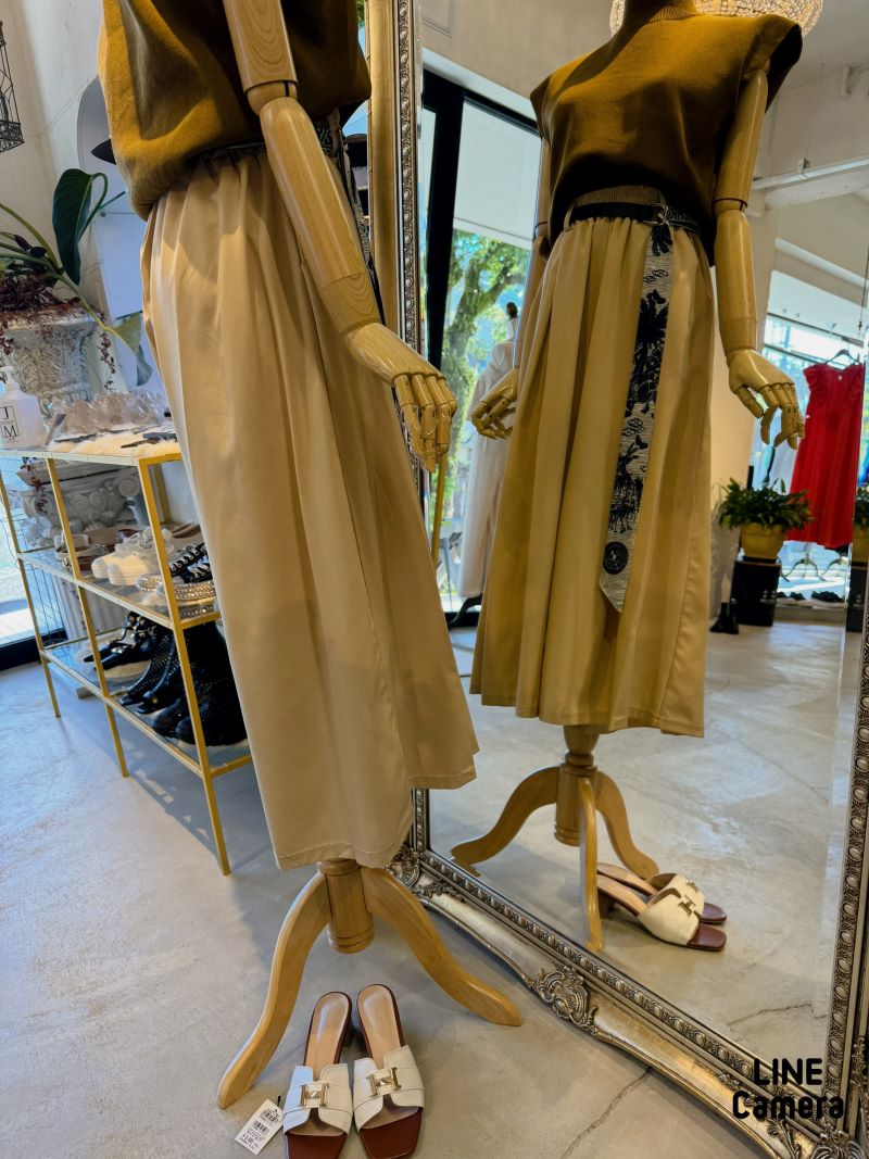 ScarfリボンベルトSetパンツ