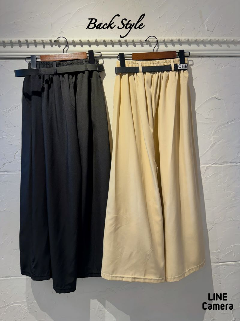 ScarfリボンベルトSetパンツ