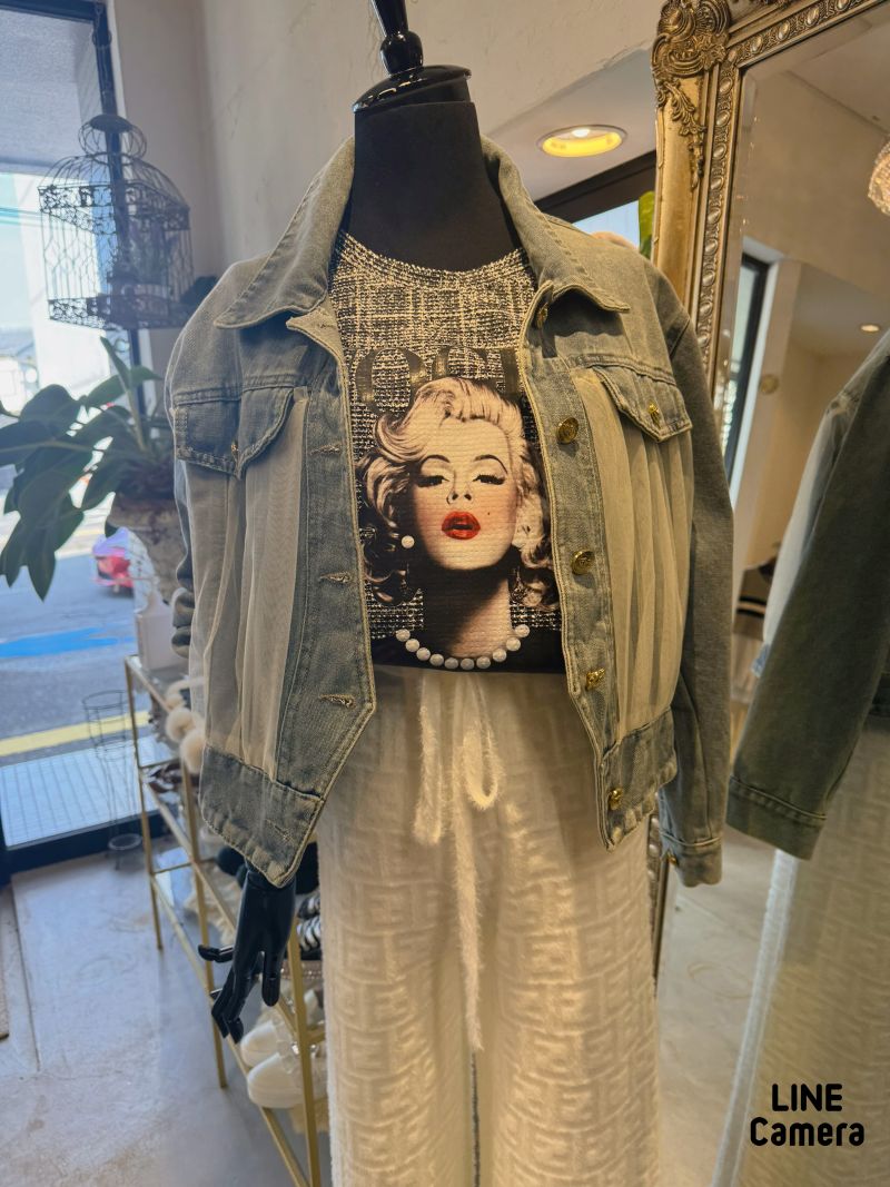 PrintLogoツイードLikeT