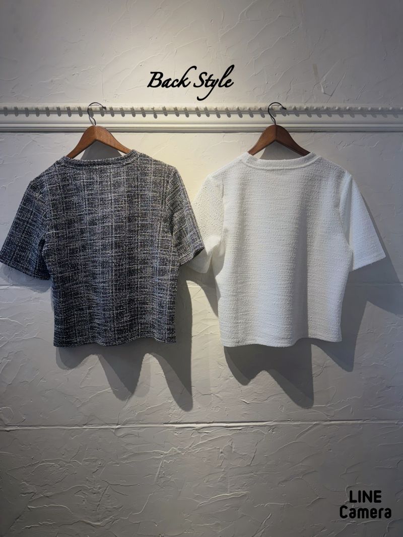 PrintLogoツイードLikeT